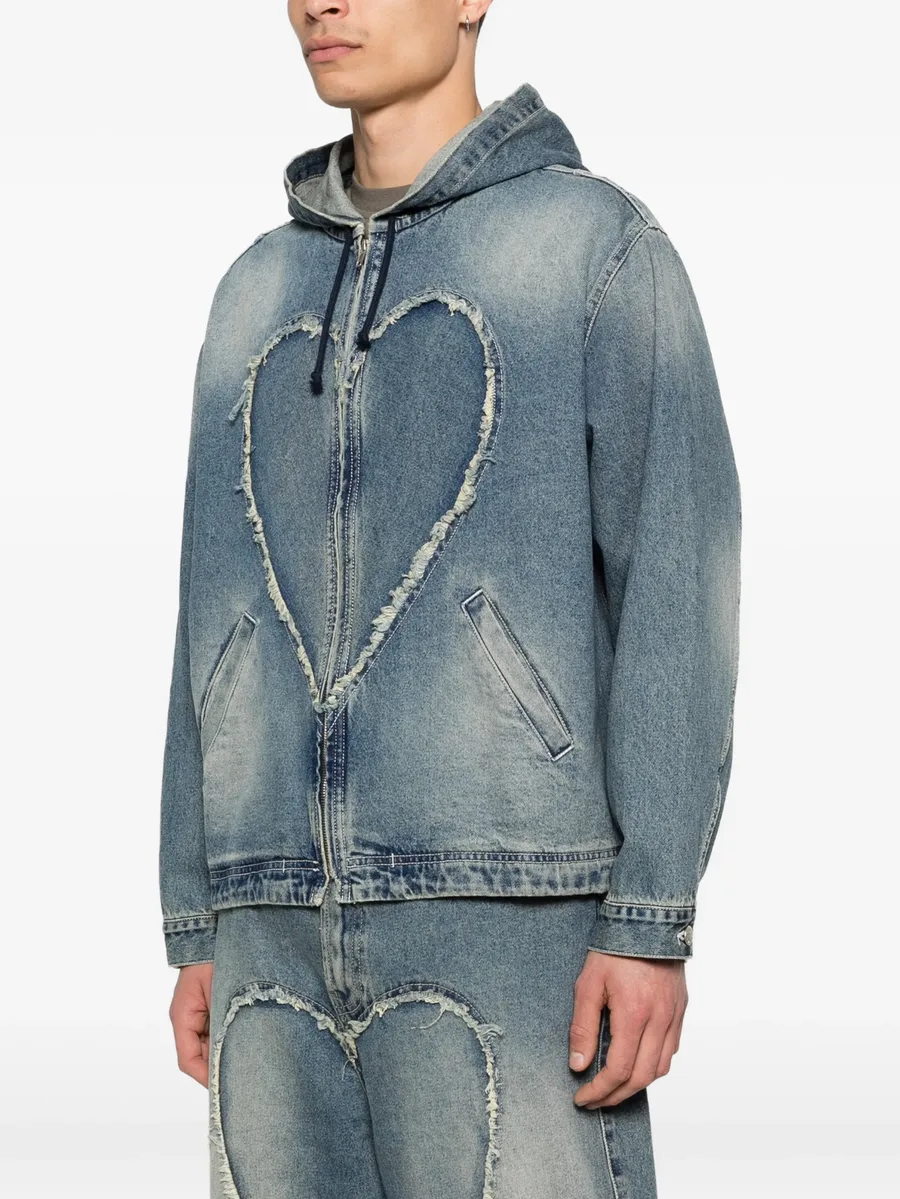 heart hooded denim jacket 5