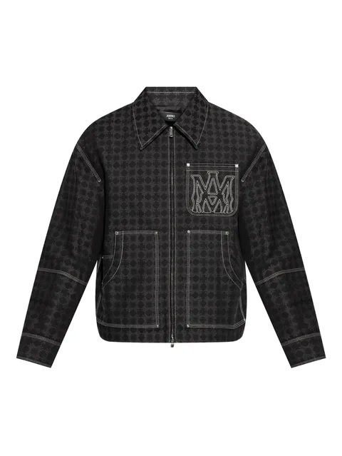 printed zip-up jacket