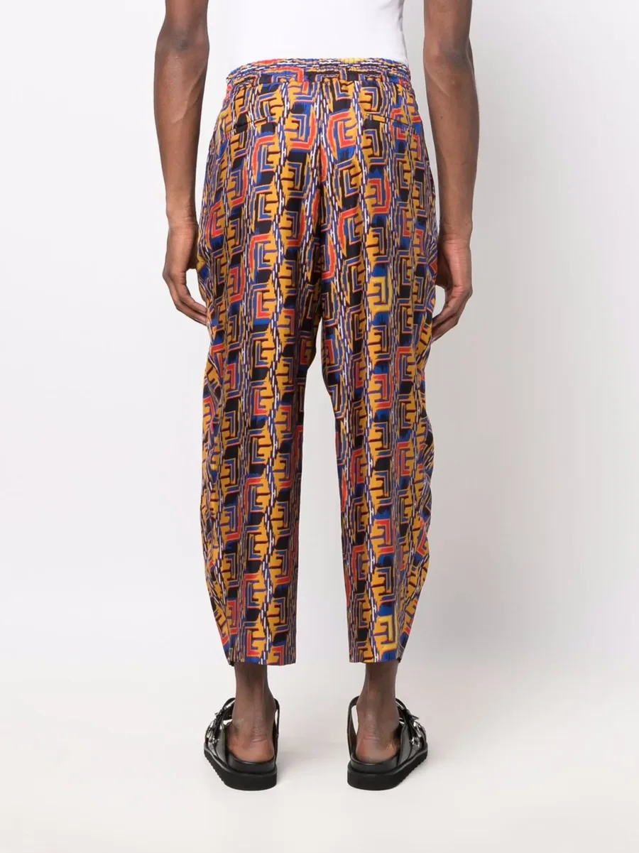 graphic-print cropped trousers 7