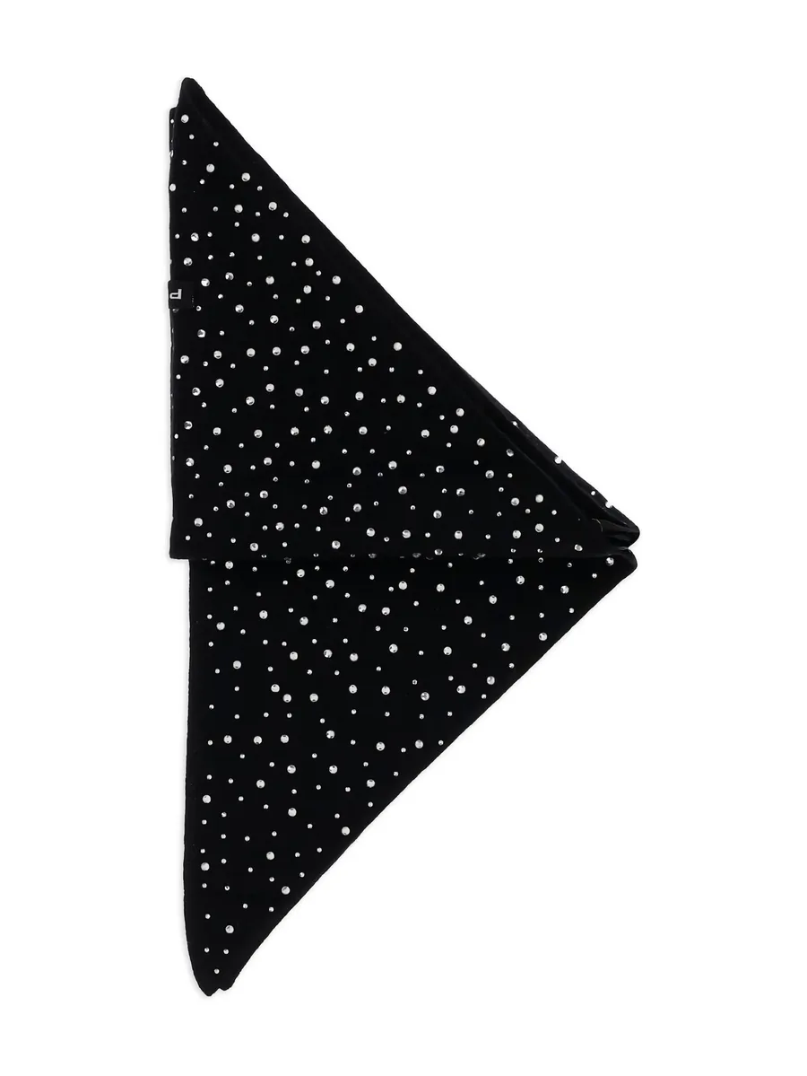 crystal-embellished knitted scarf 3