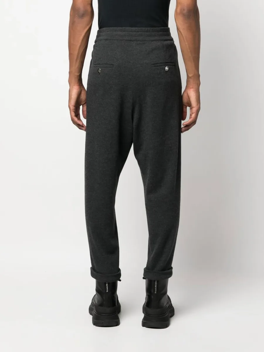 low-crotch drawstring-waist trousers 8