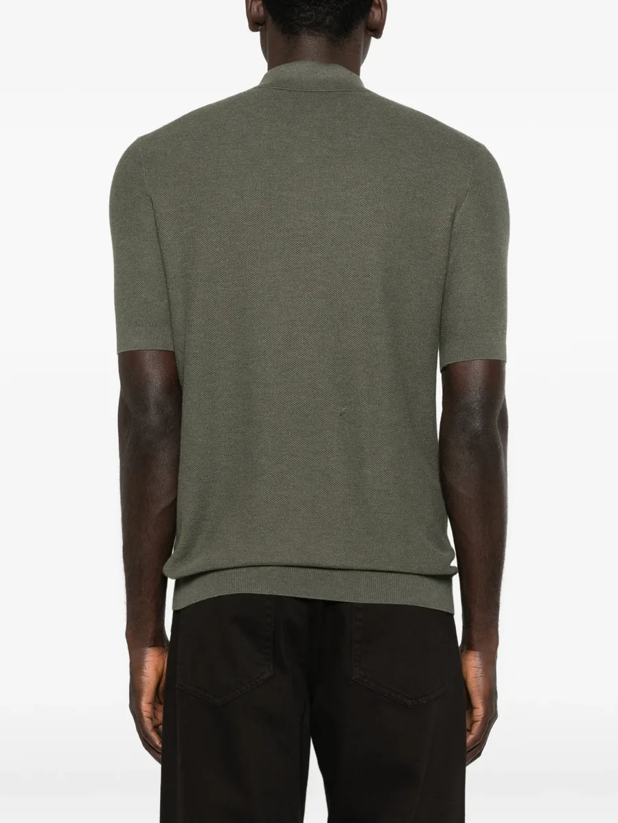 piqué-knit button-fastening polo shirt 7