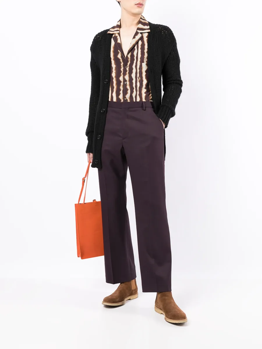Jun twill straight-leg trousers 3