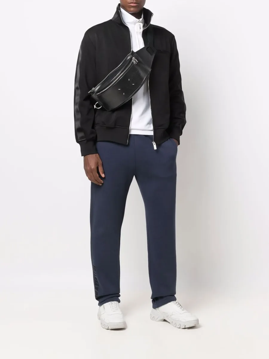 drawstring-waist cotton-blend track trousers 3