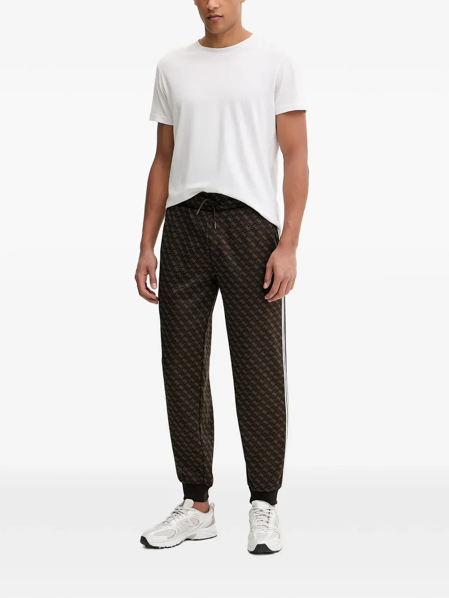 monogram-print side-stripe track pants 3