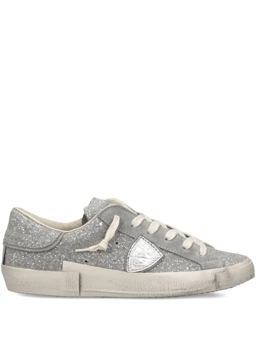 Prsx glitter appliqued low trainers 1