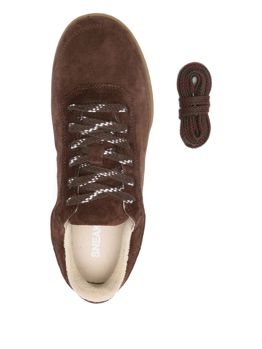 suede lace-up sneakers 8