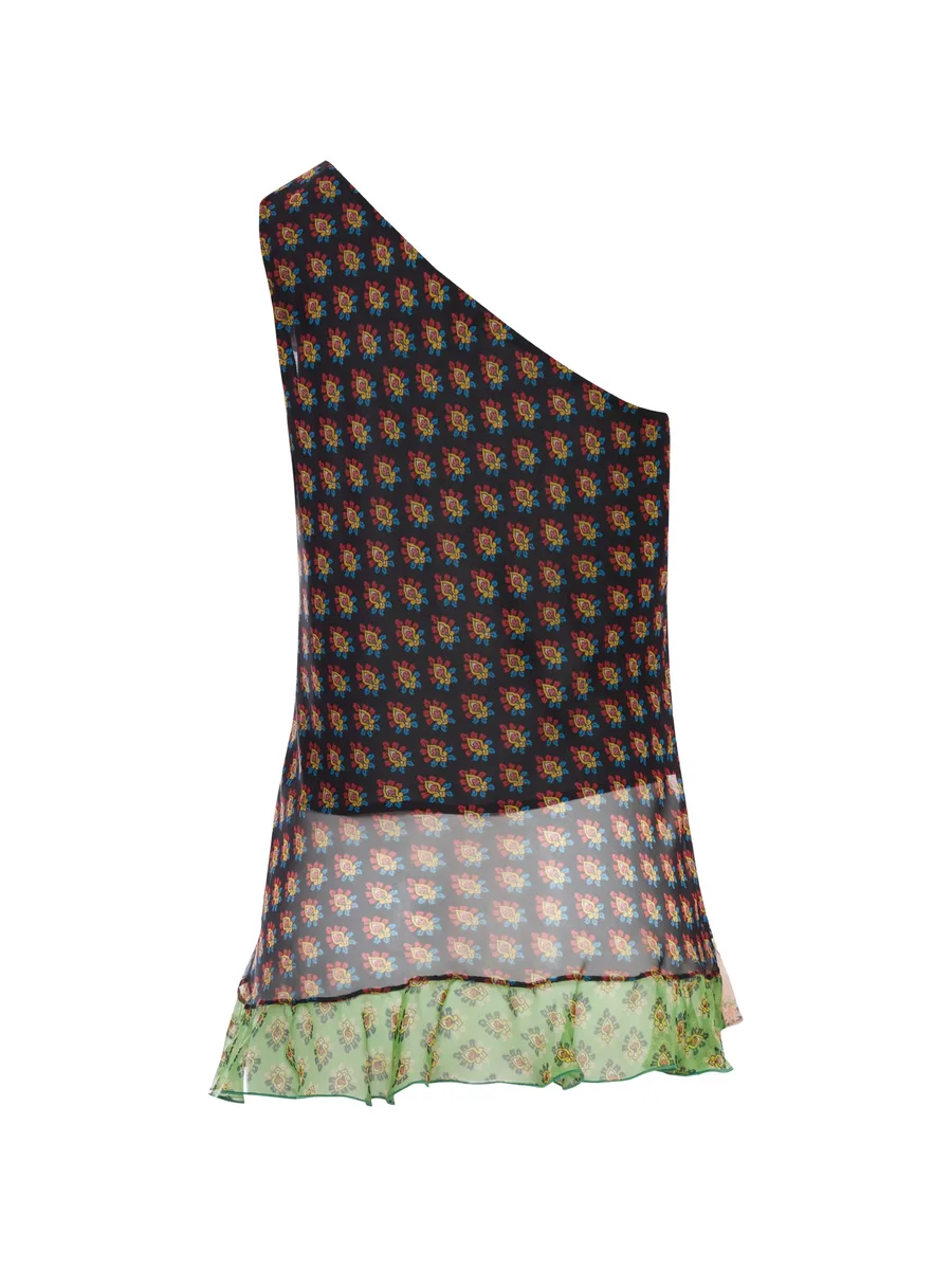 asymmetric floral print blouse 3