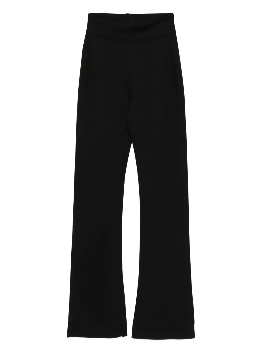 high-waisted flared trousers 1