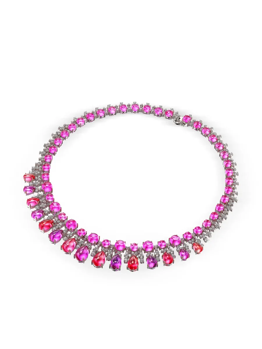 колье Pomegranate Tutti Frutti из белого золота 2
