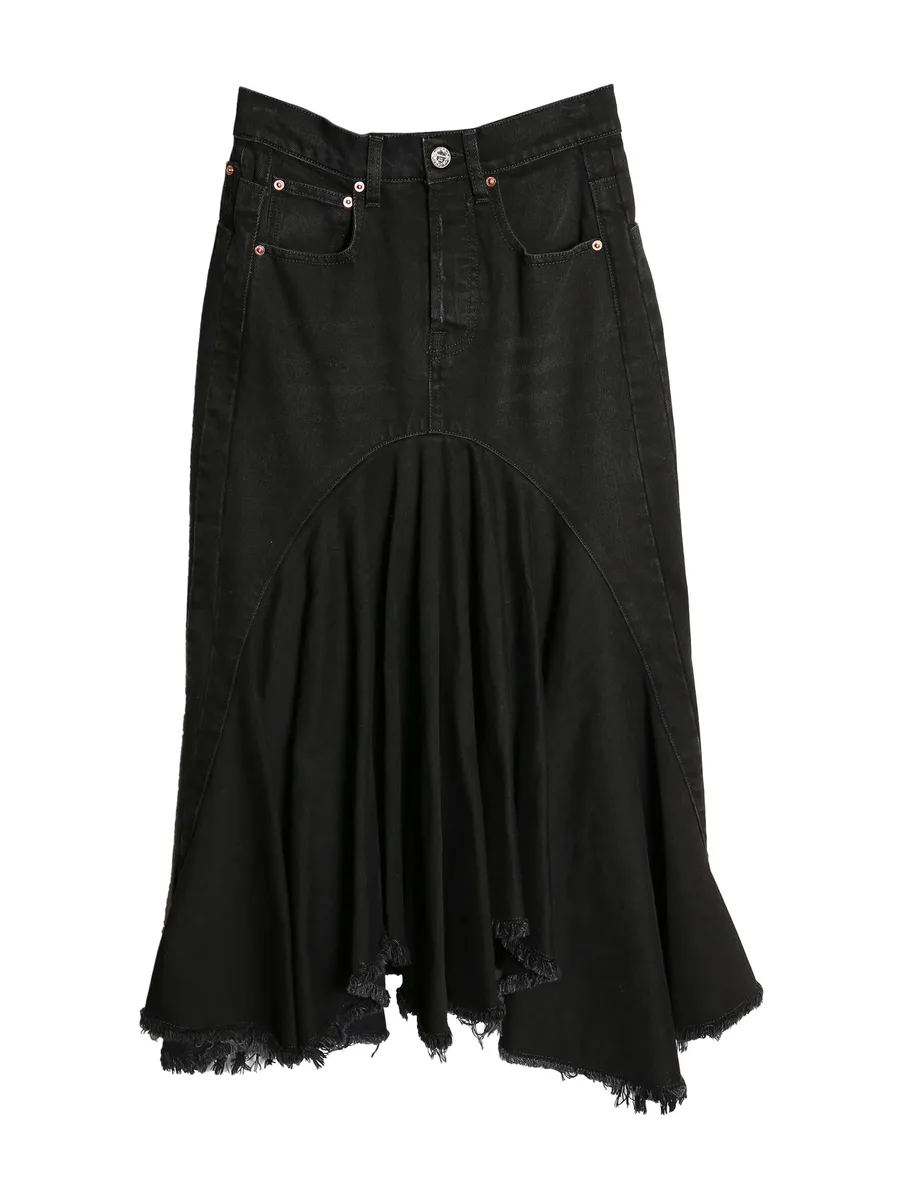denim midi skirt 1