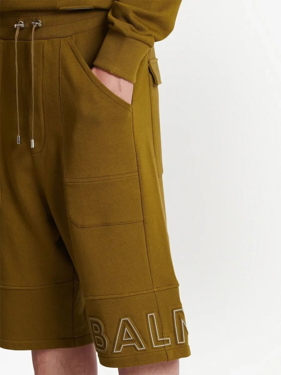 logo-print organic-cotton shorts 9