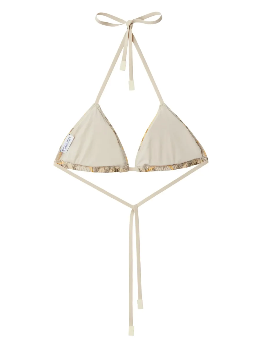 check-print bikini top 3