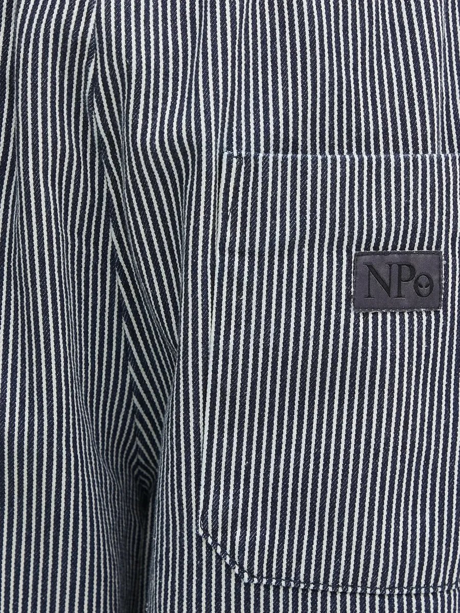 striped patch shorts 9