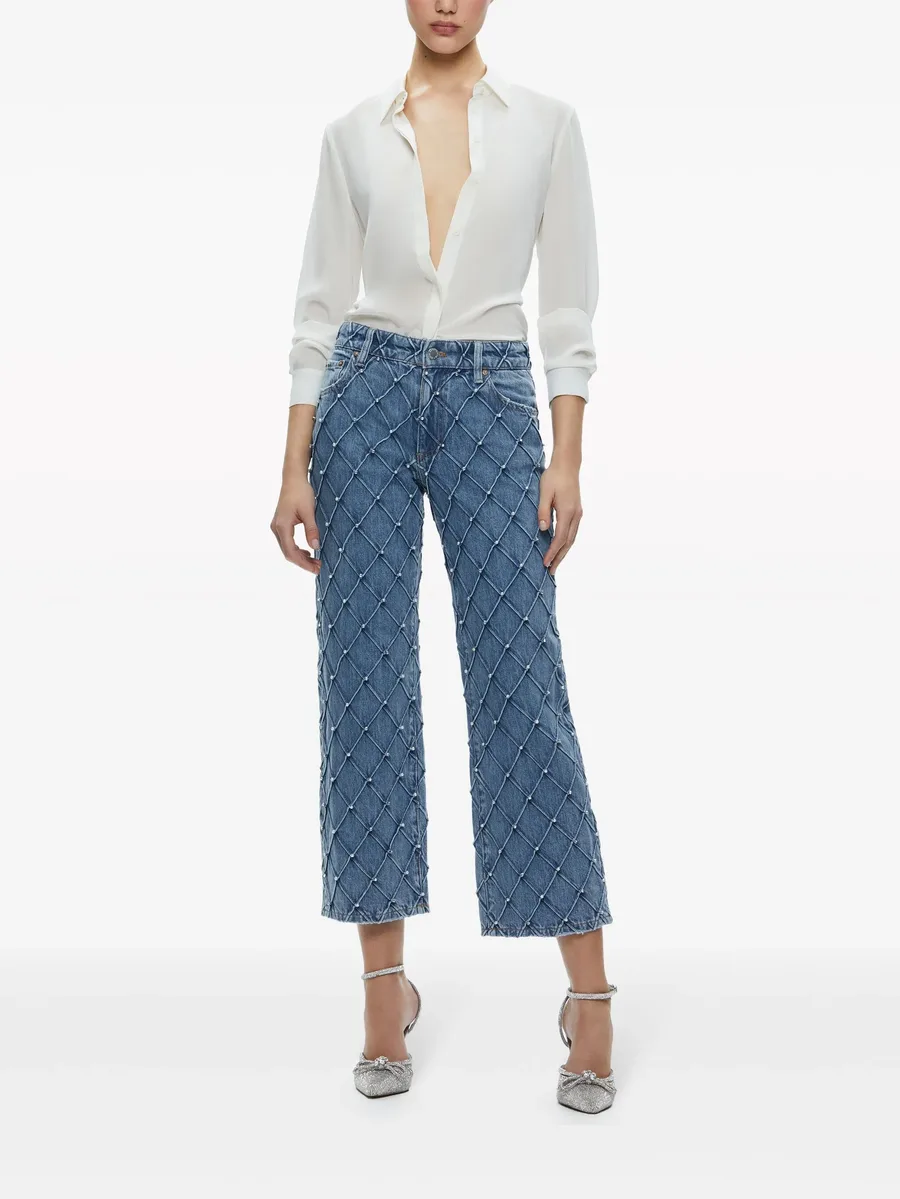 Weezy quilted cropped jeans 3