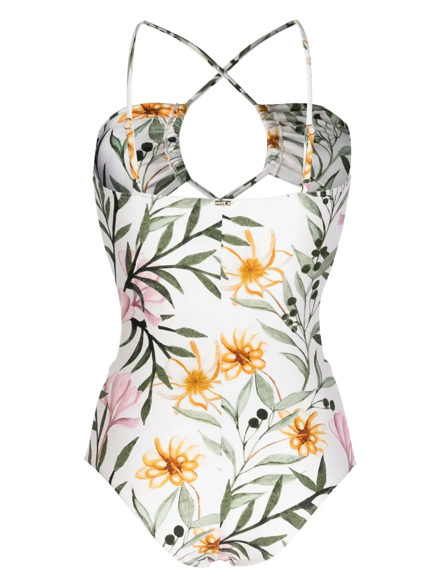 Jasmine lace-up cut-out swimsuit 3