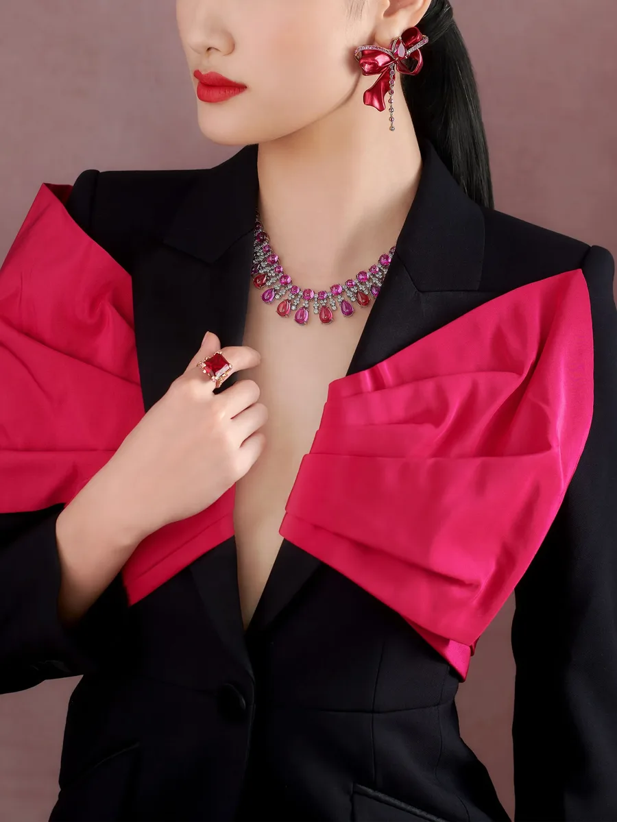 колье Pomegranate Tutti Frutti из белого золота 3