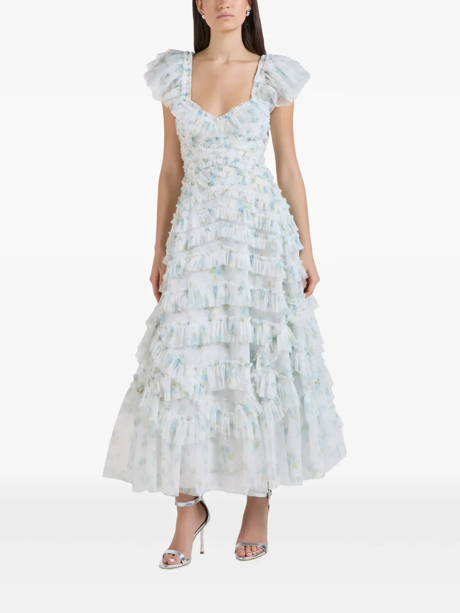 Magnolia ruffled floral-print maxi dress 1