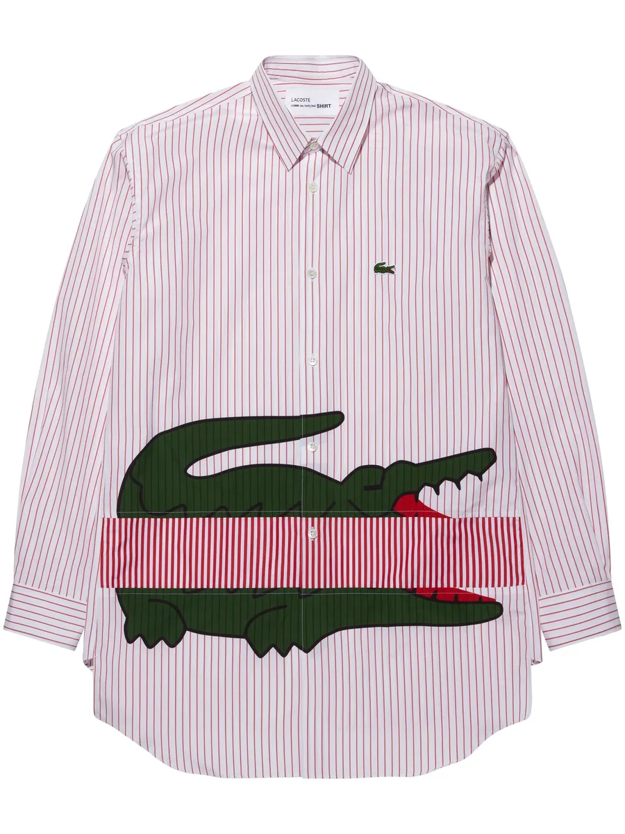 полосатая рубашка с принтом 2