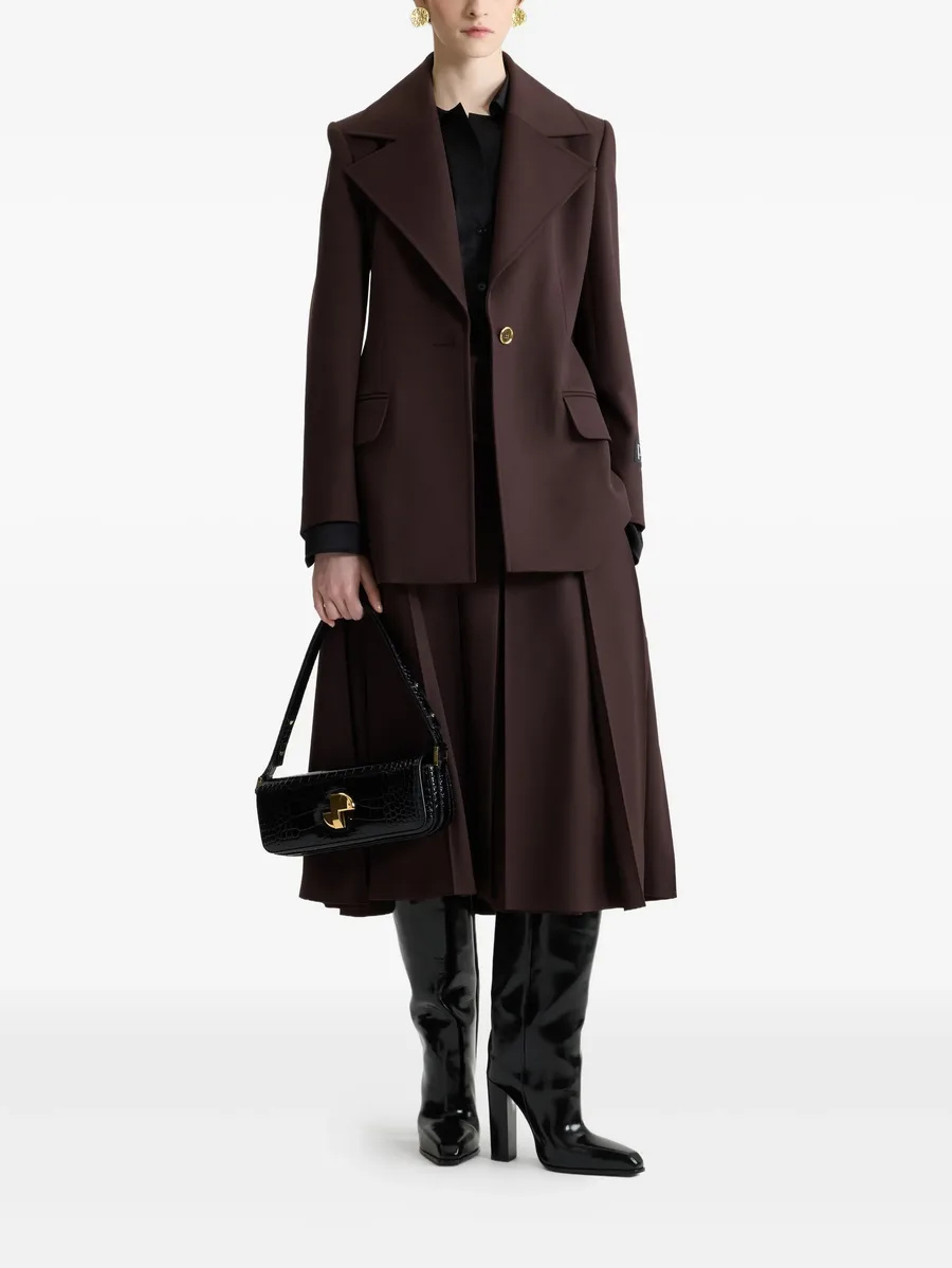 single-breasted belted wool jacket 3