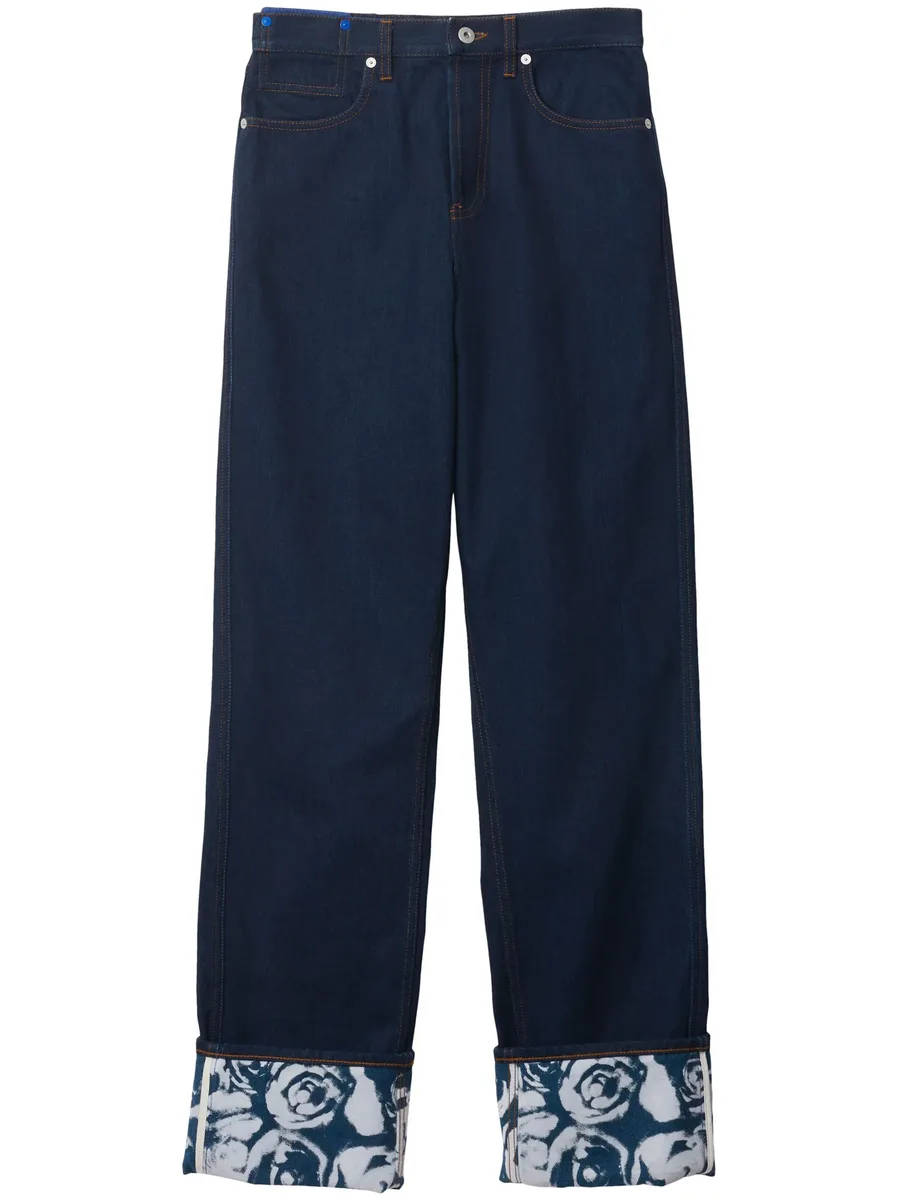 logo-patch straight-leg jeans 1