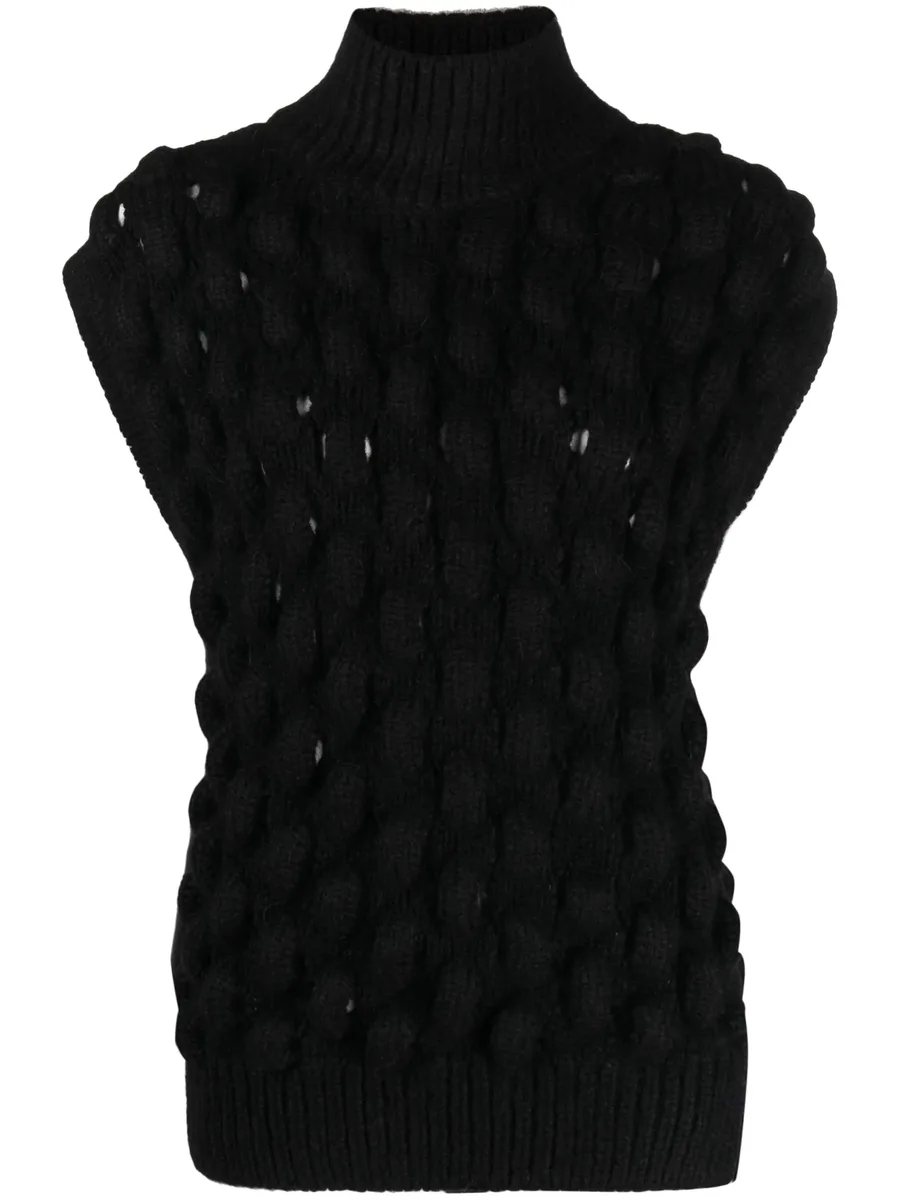 sleeveless turtleneck jumper 1