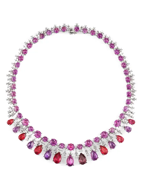 колье Pomegranate Tutti Frutti из белого золота