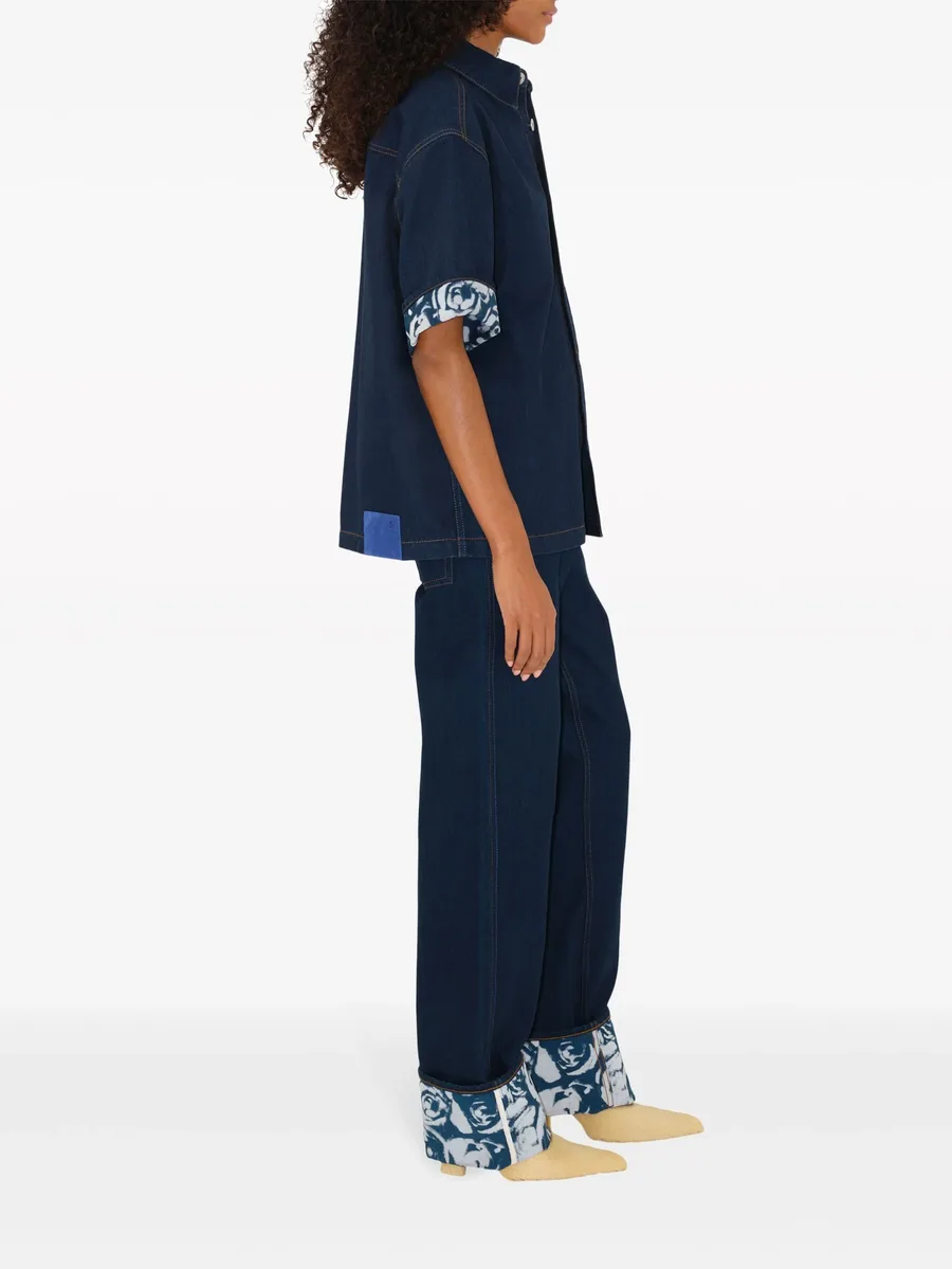 logo-patch straight-leg jeans 5