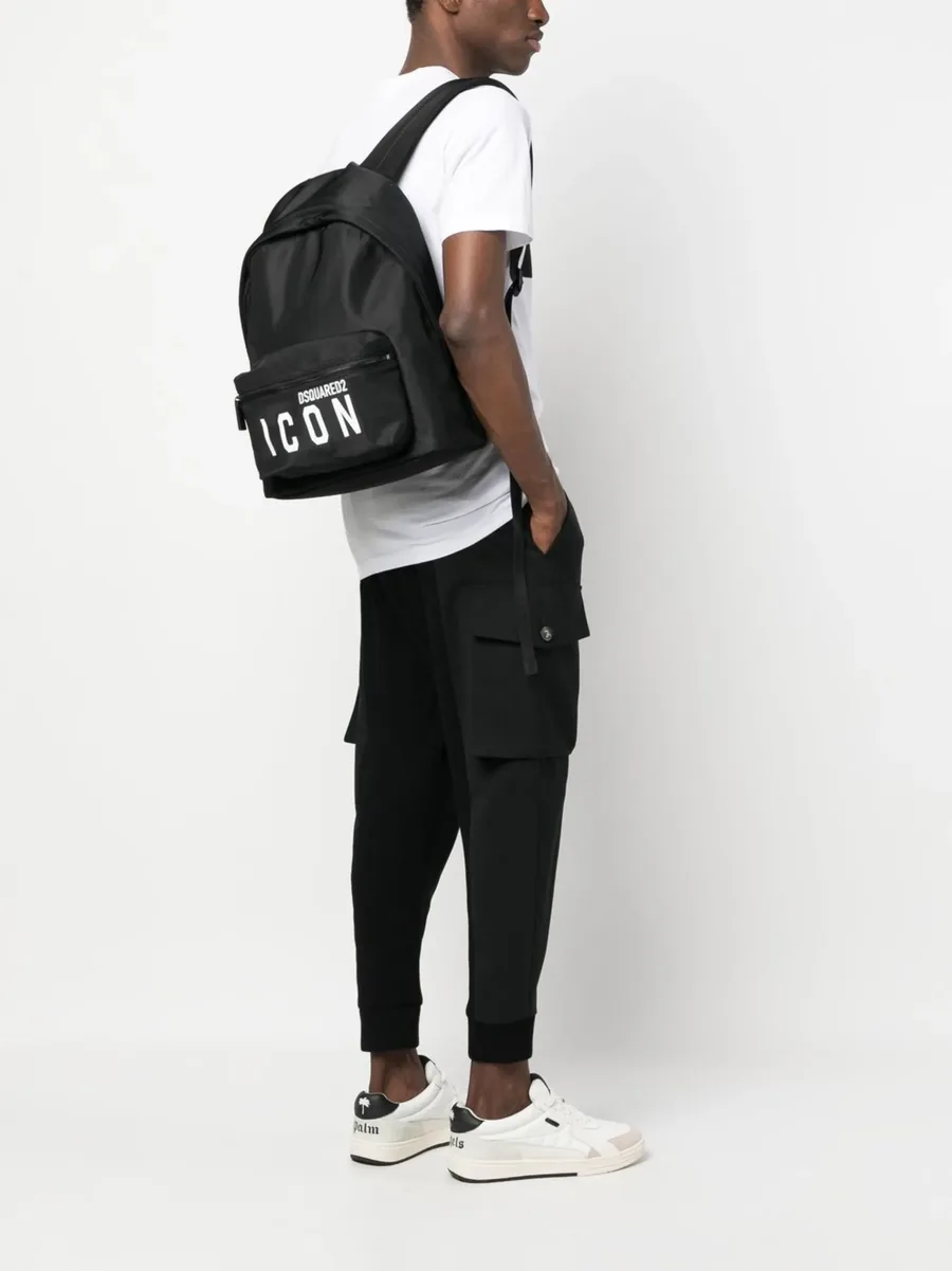 Icon logo-print backpack 4