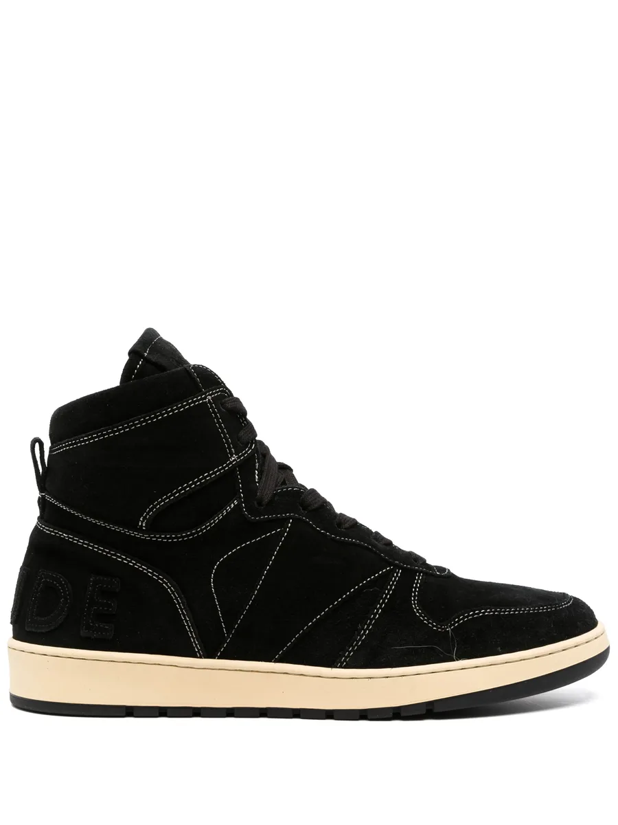 Rhecess high-top suede sneakers 1