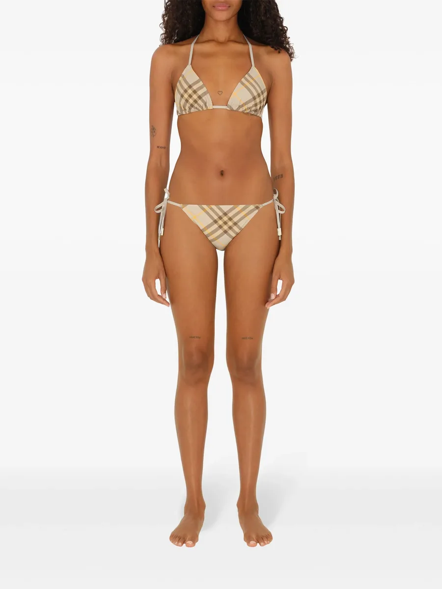 check-print bikini top 7