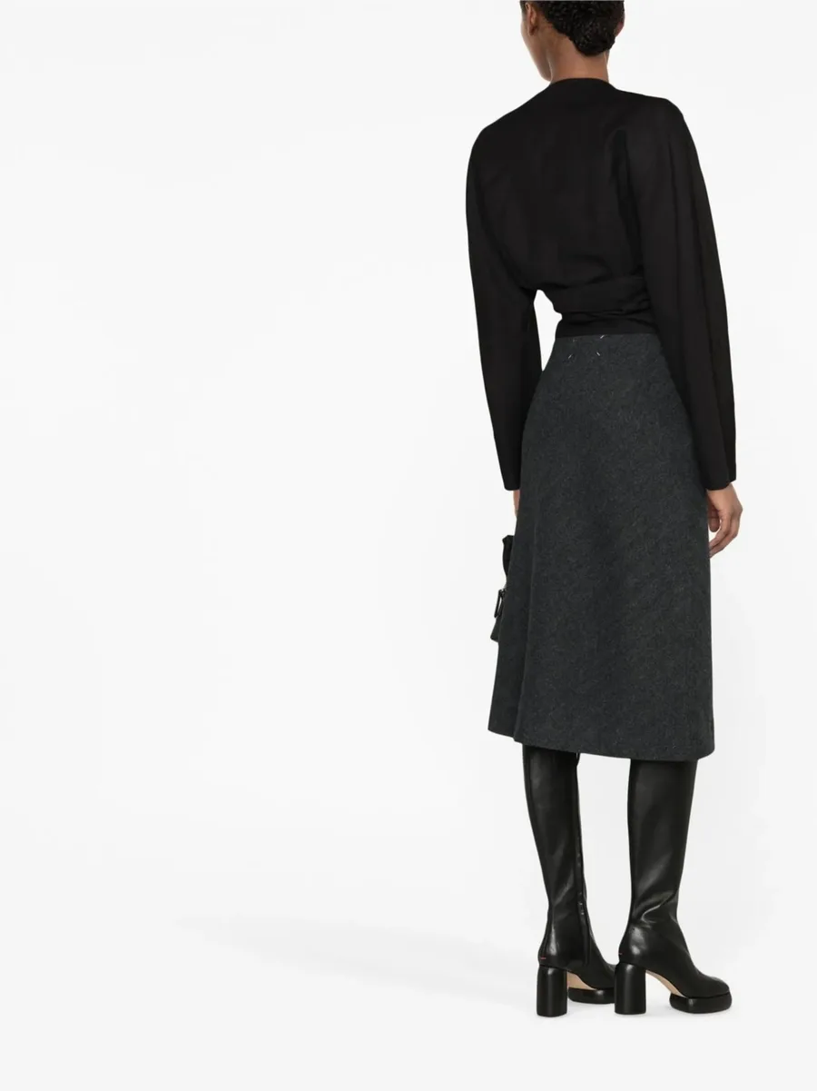 herringbone A-line skirt 5