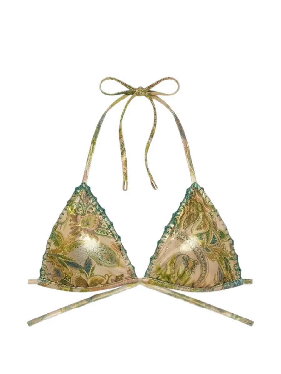 Kaima paisley-pattern bikini top 1