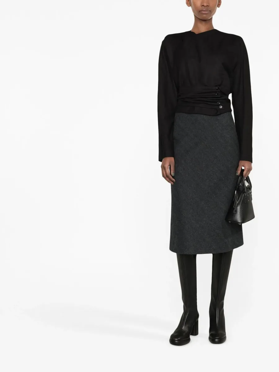 herringbone A-line skirt 4