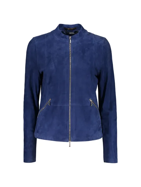 suede zip-up jacket
