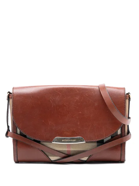 сумка через плечо Leather and House Check Canvas Bridle Abbott (2000-2017 годы)