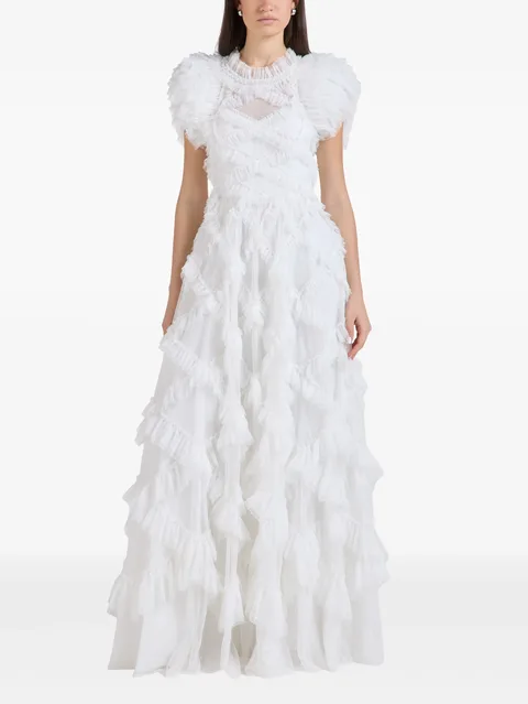 Genevieve ruffled-details maxi dress