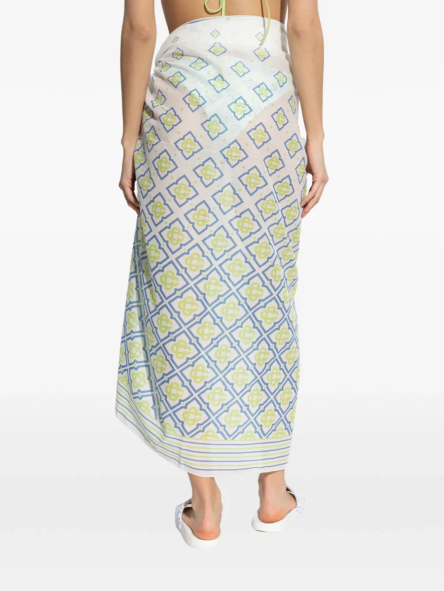monogram-print pareo 9