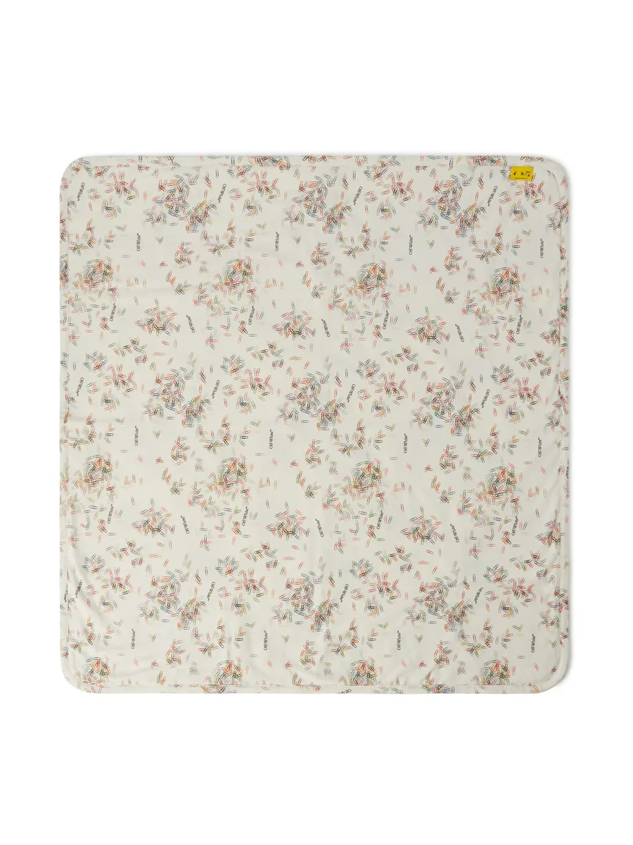 paperclip-print cotton blanket 1