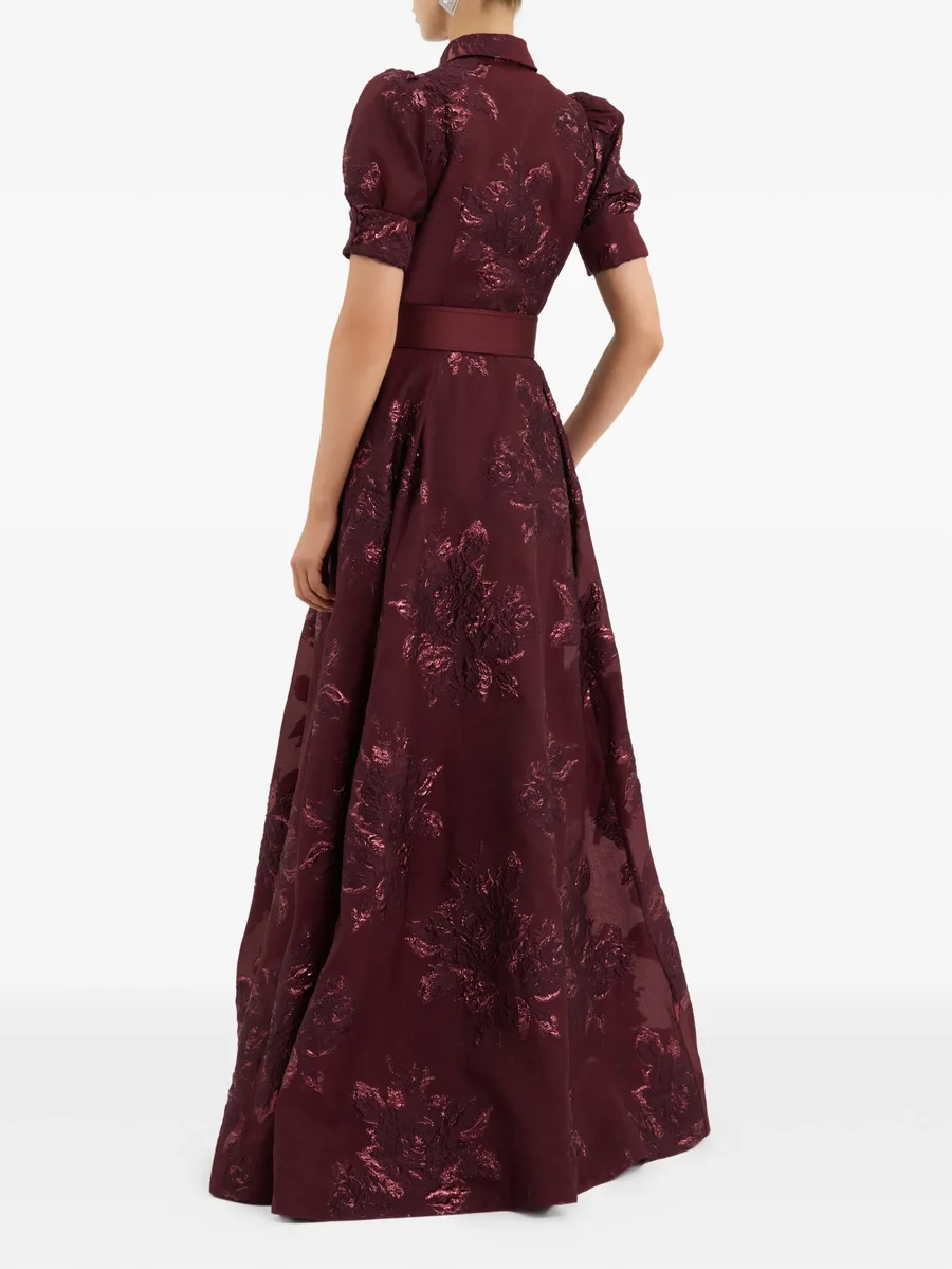 Arlette belted floral short-sleeve maxi dress 7