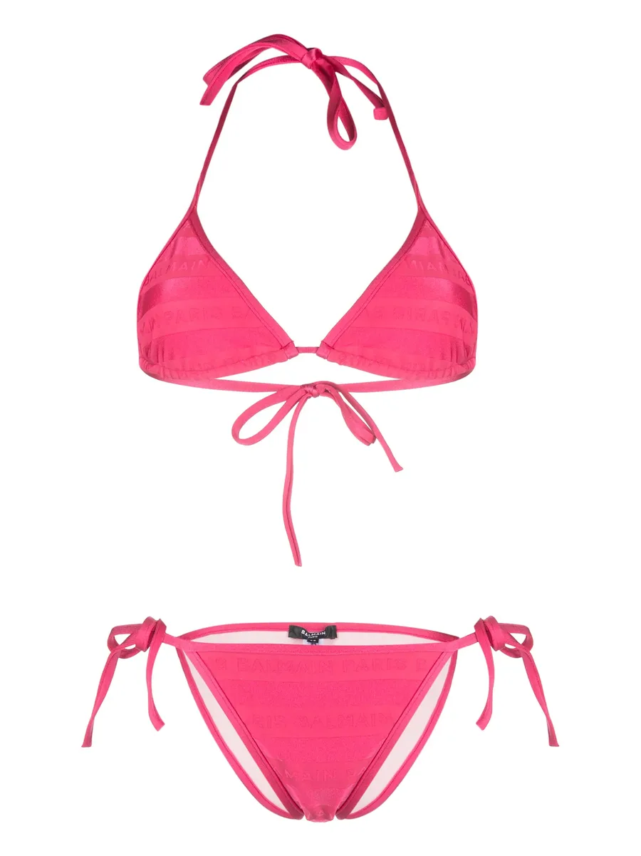 logo-print triangle-cup bikini 1