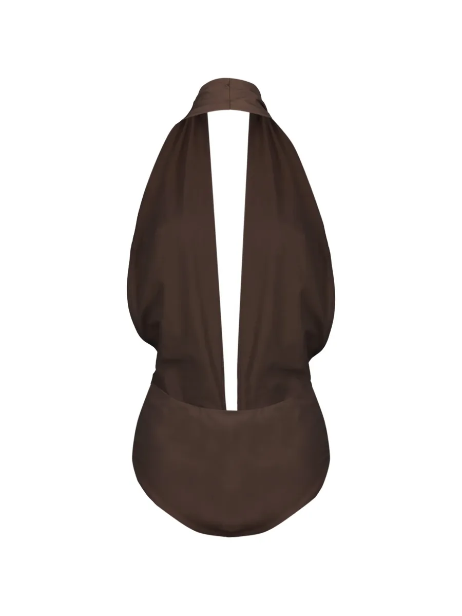 купальник Mineral Stone Ruched с вырезом халтер 4