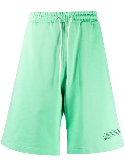 logo-print shorts