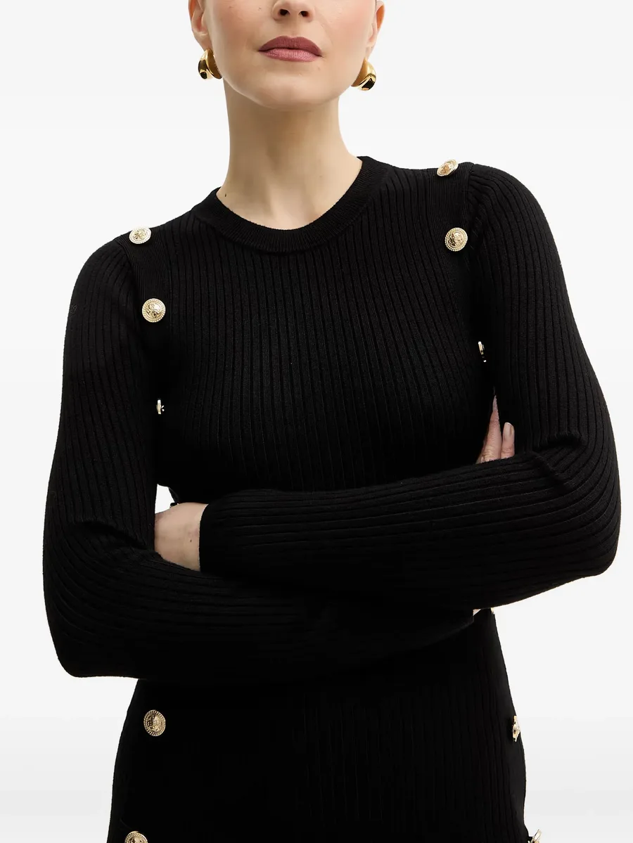 button-embellished midi dress 7