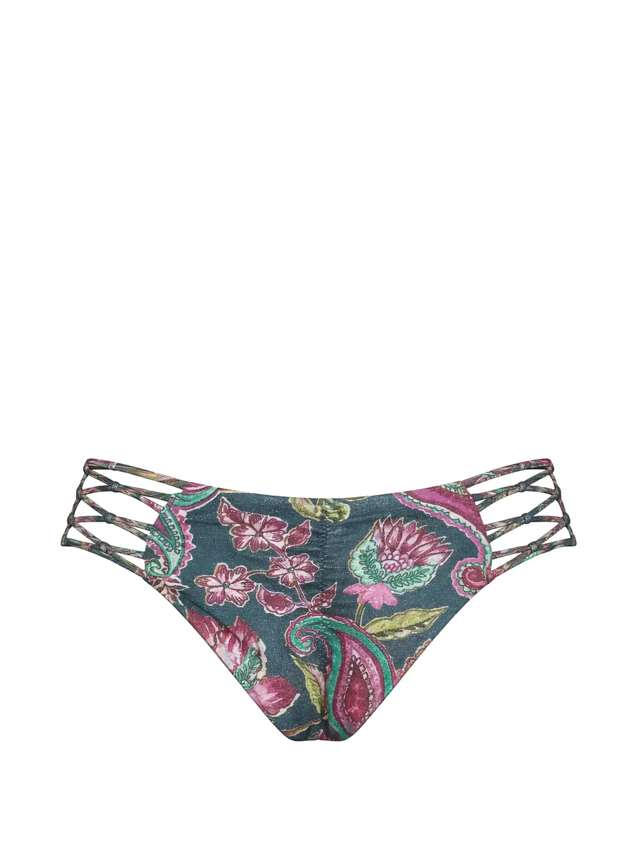 Malaki braided colourful-pattern bikini bottoms 3