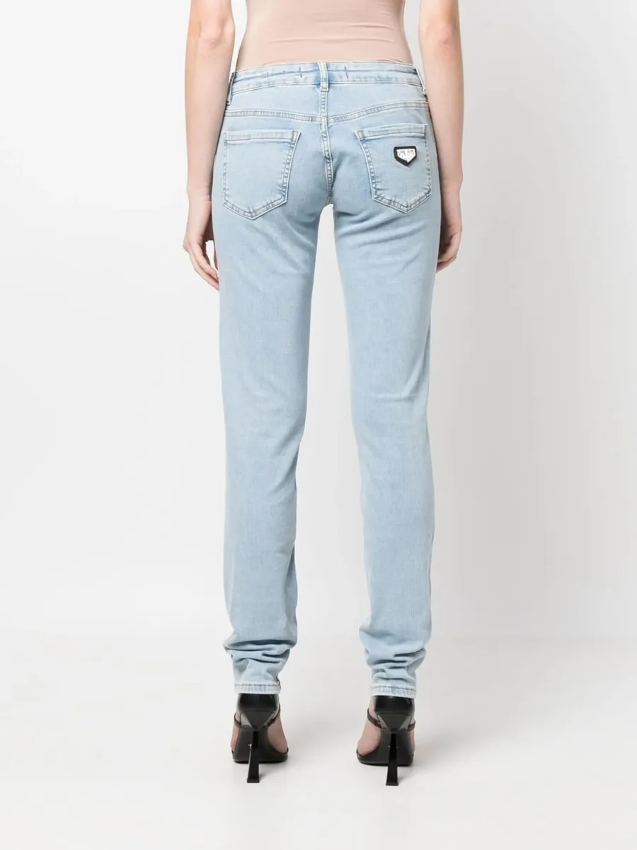 light-wash slim-cut jeans 8