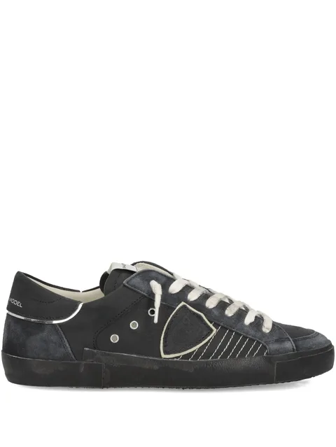 Prsx suede-panelled low-top sneakers