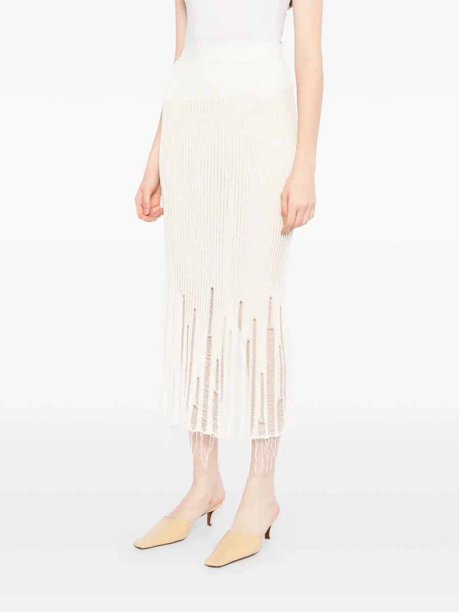 frayed midi skirt 6