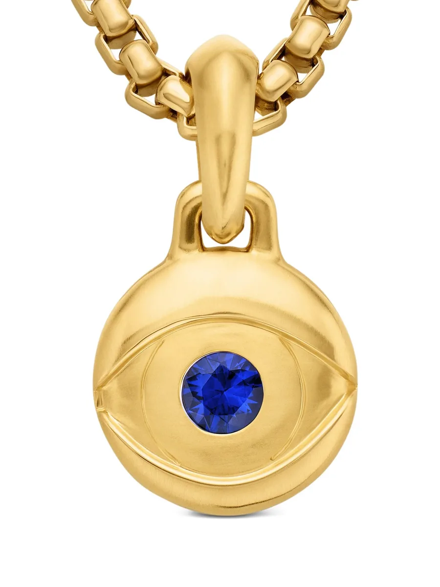 подвеска Evil Eye из желтого золота с сапфирами (14.5 мм) 5