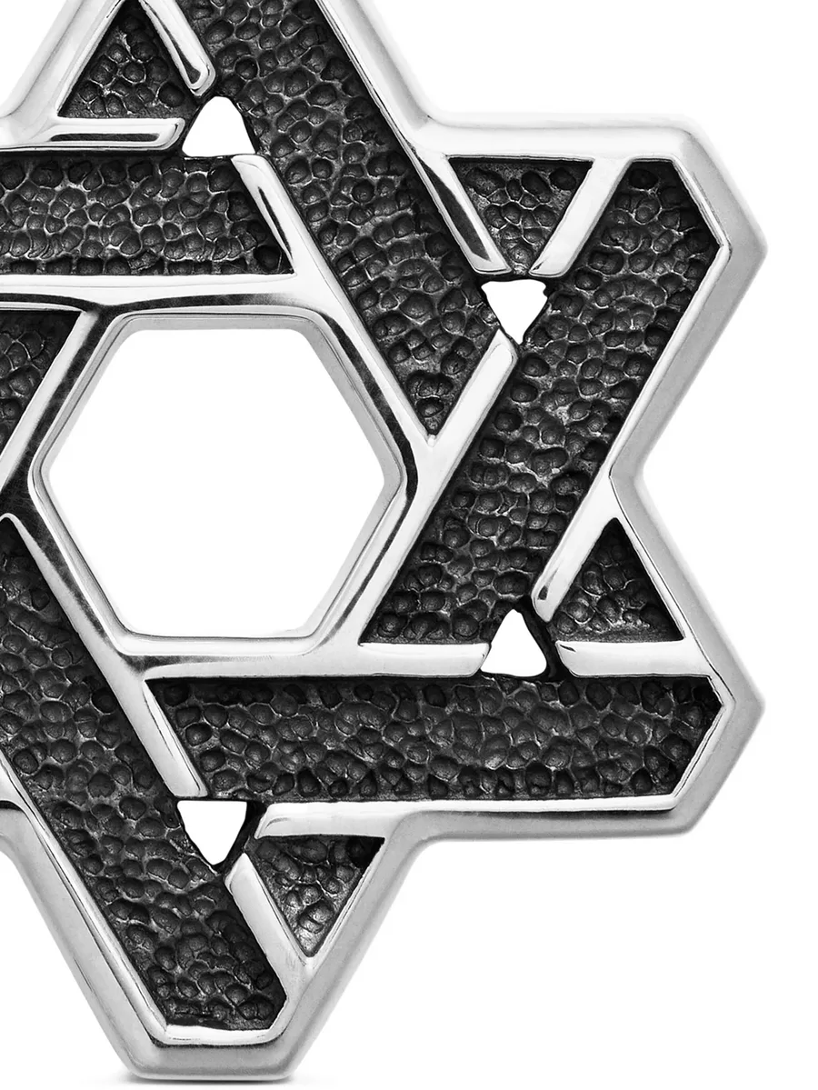 серебряная подвеска Cable Star of David (19 мм) 12